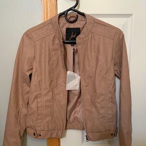 Dusty rose leather jacket